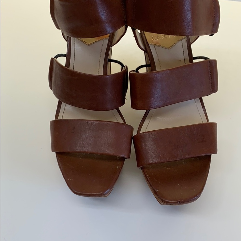 Vince Camuto platform leather wedges
